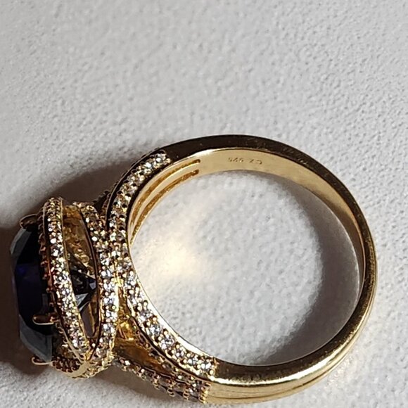 Bella Luce Tanzanite Diamond Simulants Yellow Ring - Picture 8 of 11